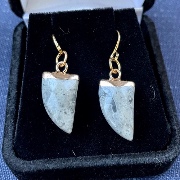 🌻NIB Howlight Gold Dipped Faceted Gemstone Fang Earrings🌻 - Picture 2 of 15